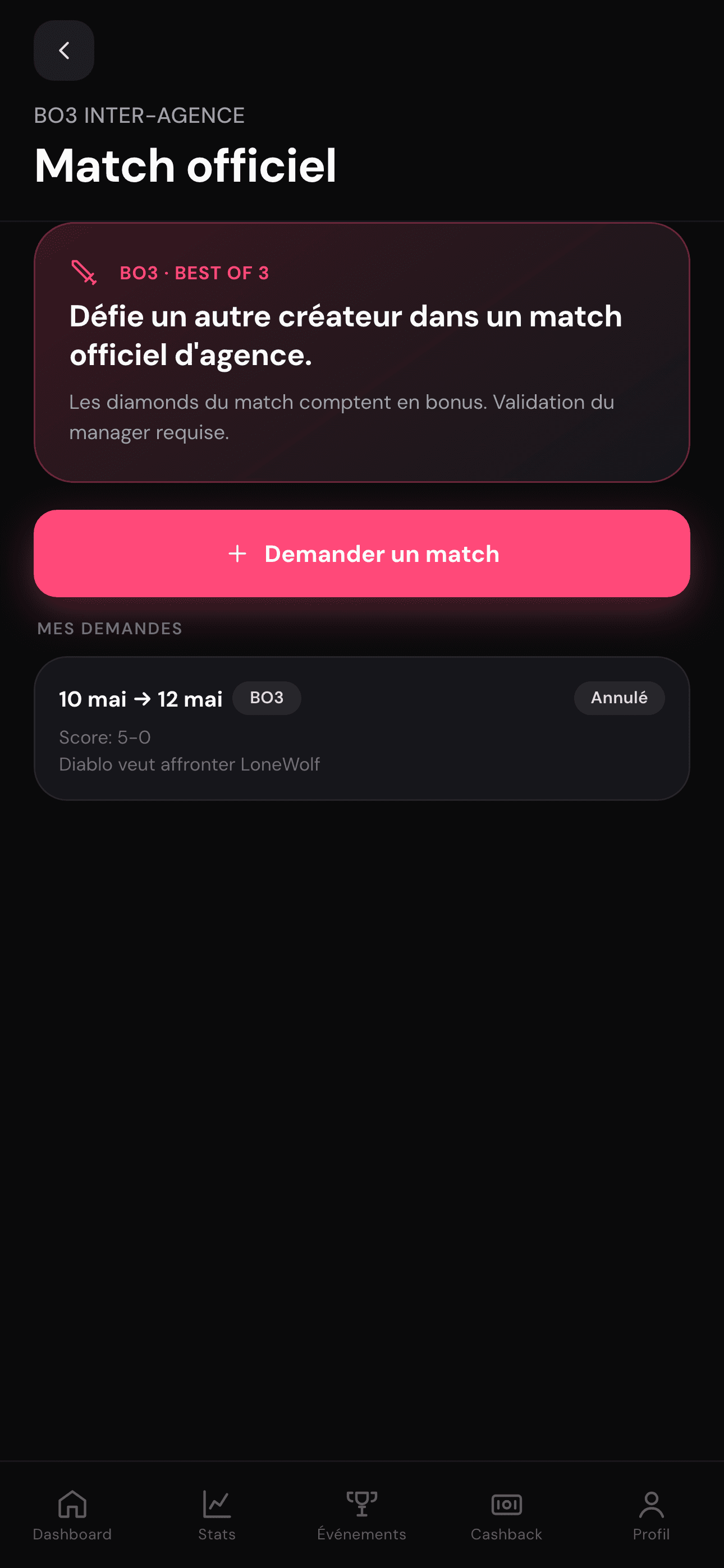 Match BO3 inter-agence