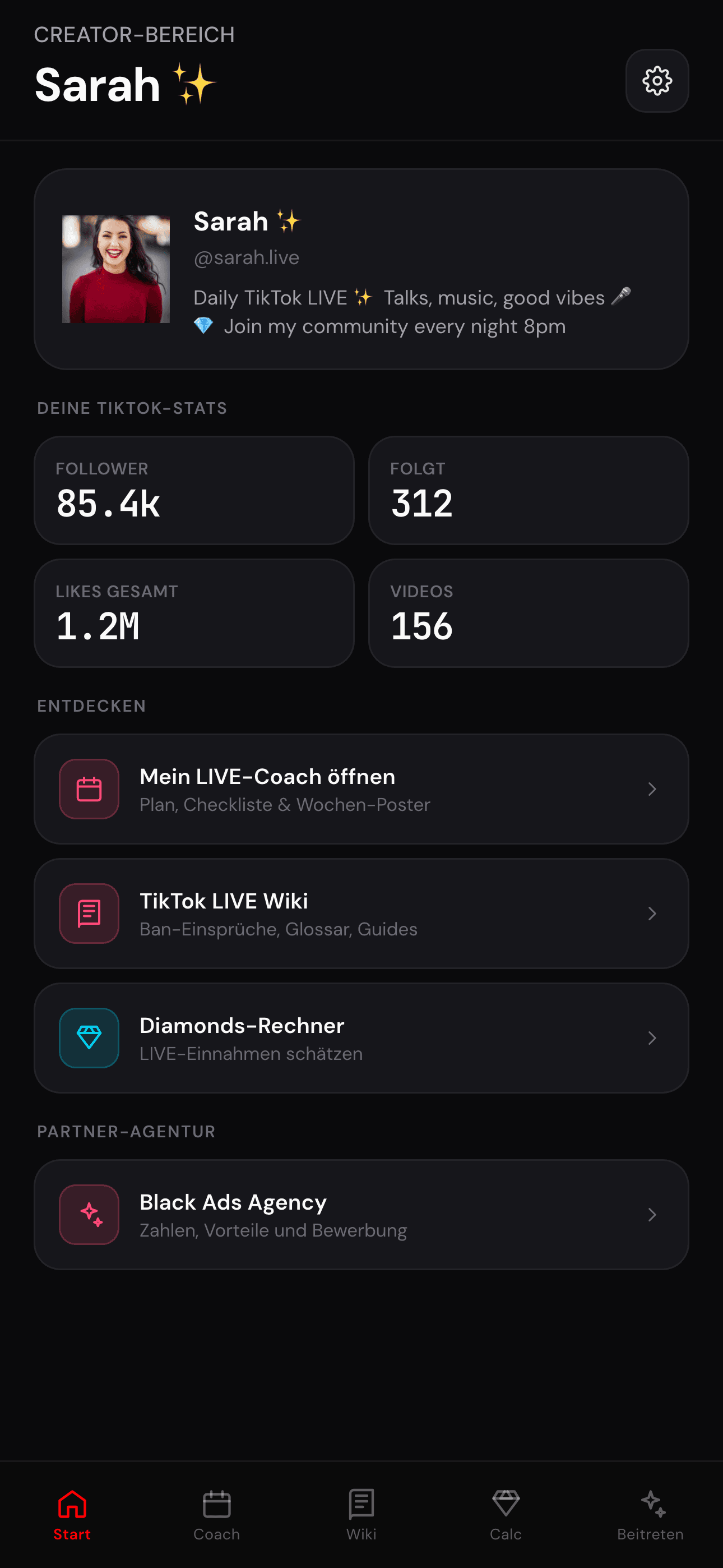 Öffentliches Dashboard