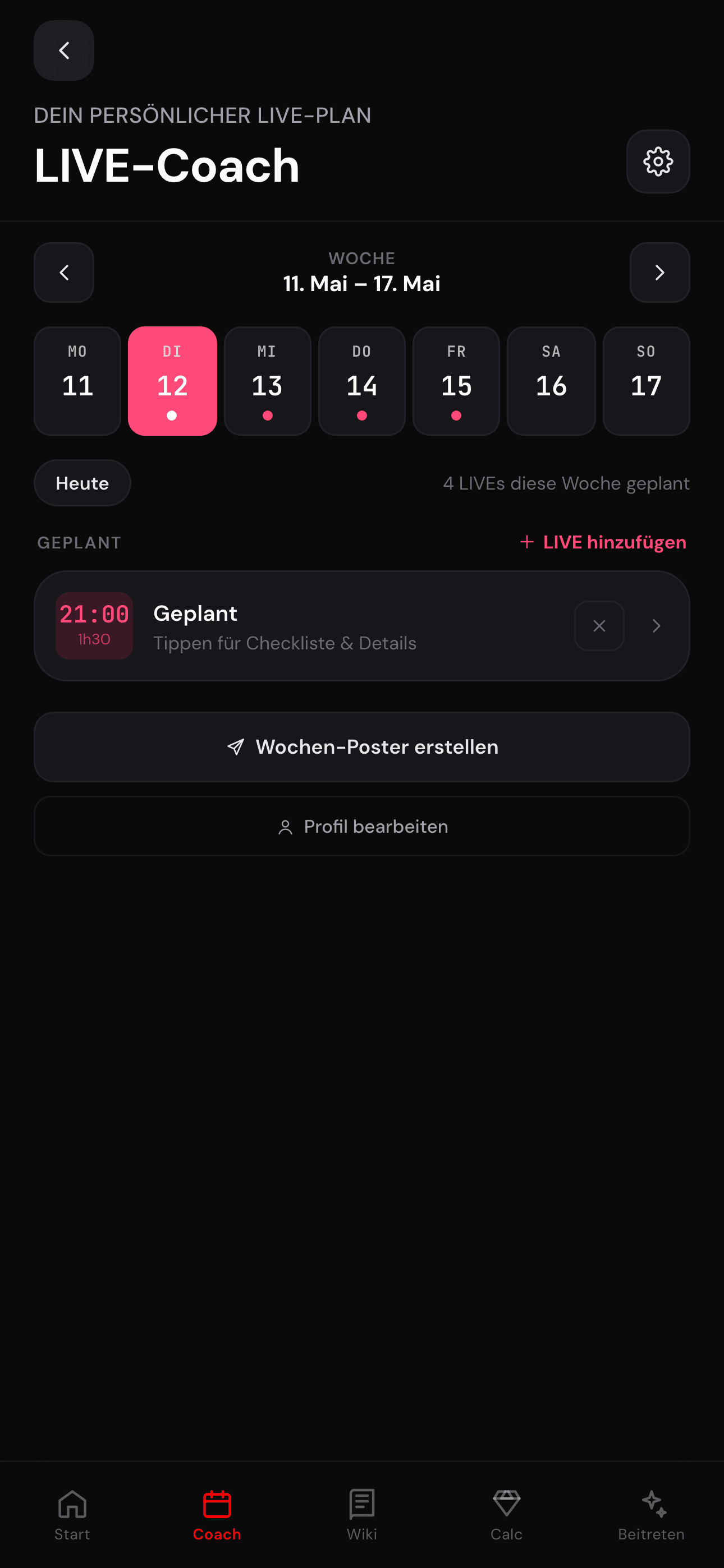 LIVE Coach