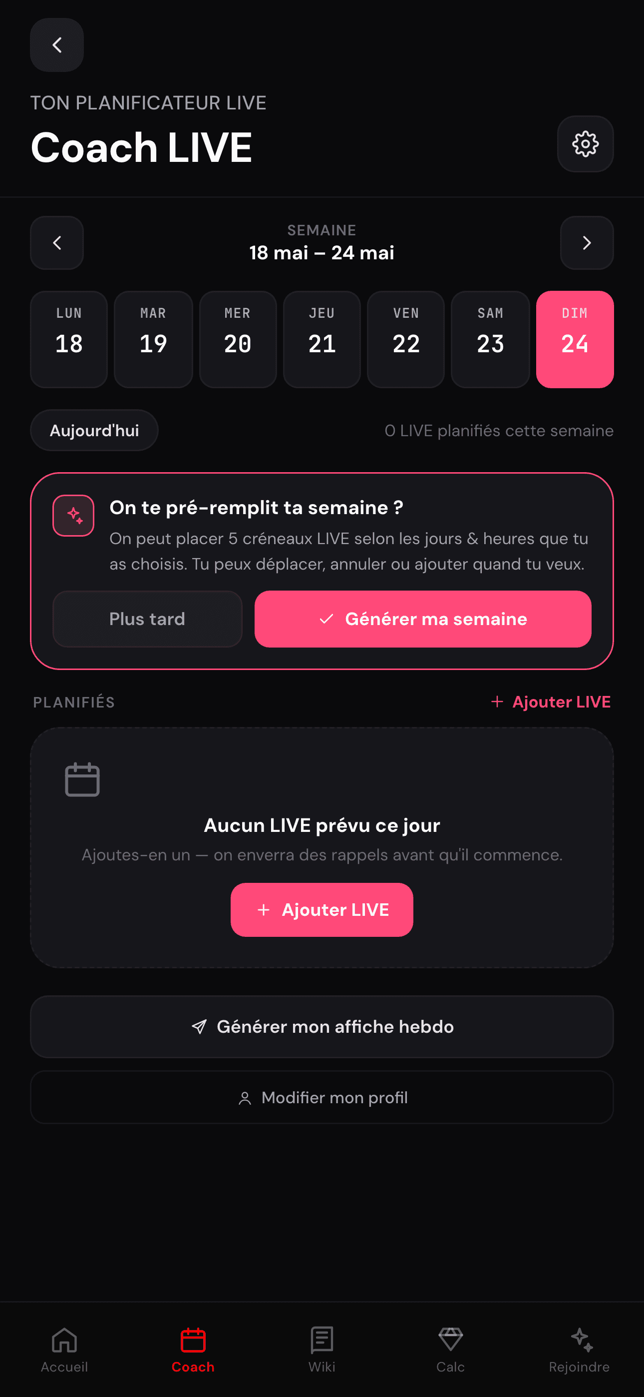 LIVE Coach