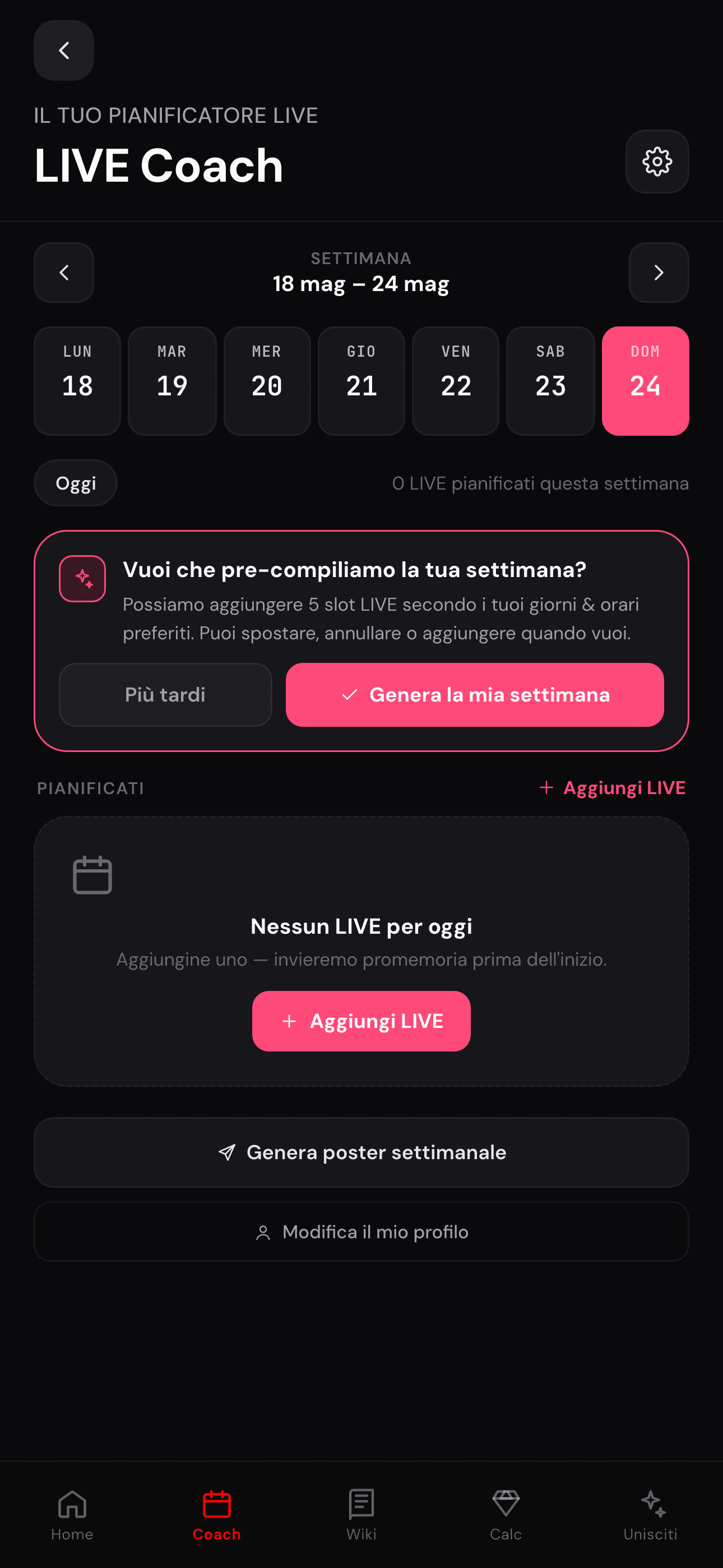 LIVE Coach
