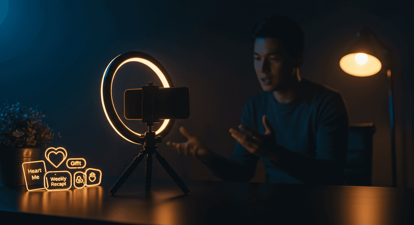 Meccaniche dei Gift TikTok LIVE — Heart Me, Gift Box, Weekly Recap spiegati